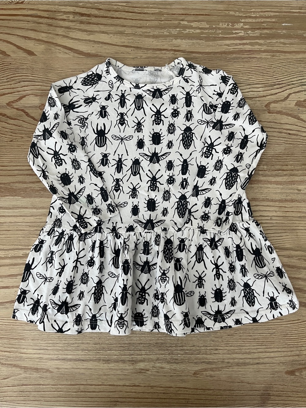 Winter Water Factory Girls' White & Black Bug-Print Chicago dress